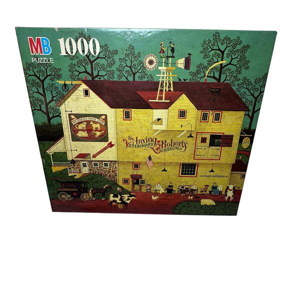 Vintage 1992 charles wysocki “veterinary” 1000-piece jigsaw puzzle - Picture 1 of 7